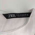 ザラ ZARA white black/green linen block blouse レディース US M