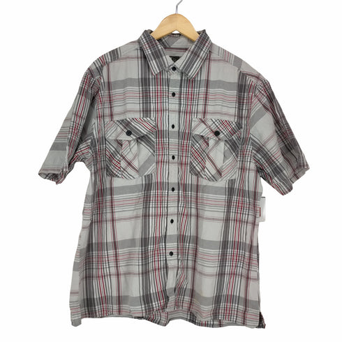 チェック柄半袖シャツ メンズ 2xl