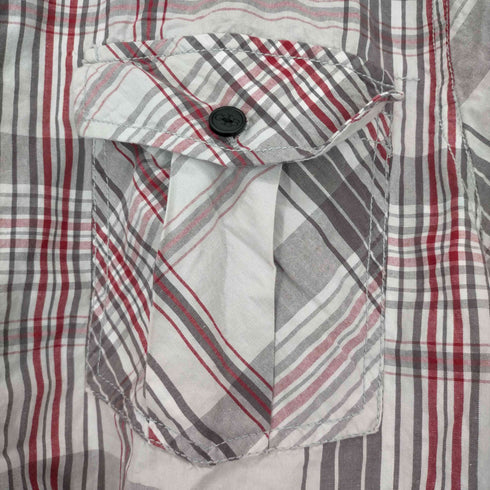 チェック柄半袖シャツ メンズ 2xl