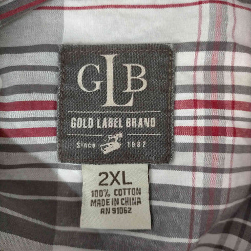 チェック柄半袖シャツ メンズ 2xl