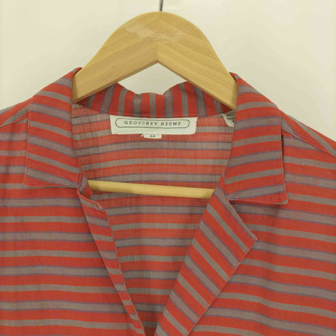 ジェフリービーン GEOFFREY BEENE ボーダー柄シャツ メンズ import:M