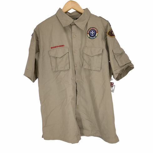 ボーイスカウトオブアメリカ BOY SCOUTS OF AMERICA ワッペン装飾半袖シャツ メンズ ADULT LARGE