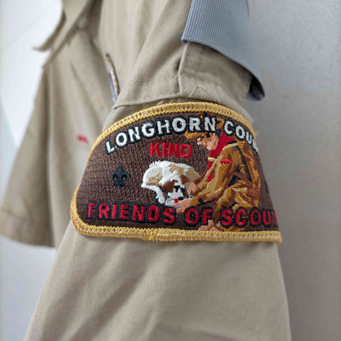 ボーイスカウトオブアメリカ BOY SCOUTS OF AMERICA ワッペン装飾半袖シャツ メンズ ADULT LARGE