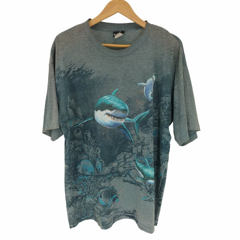 シグナルスポーツ SIGNAL SPORTS HABITAT XCIV 魚柄クルーネックTシャツ メンズ import:XL