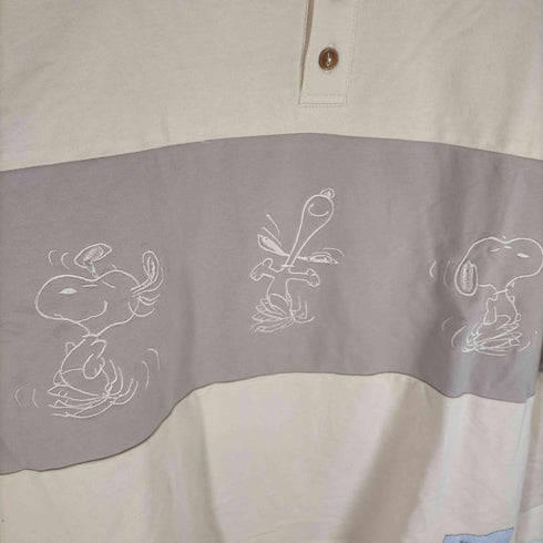 プリヴェヴェ PRIVEVE DANCING SNOOPY BI COLOR RUGBY POLO SHIRT レディース FREE