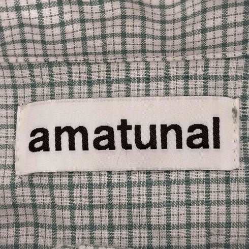 アマチュナル amatunal チェック柄 切替リメイクワンピース レディース