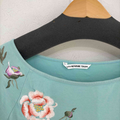 VIVINNE TAM 花刺繍 5分袖カットソー レディース JPN:0