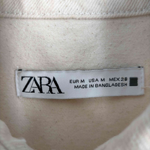 ザラ ZARA ホワイトデニムデニムオールインワン レディース M