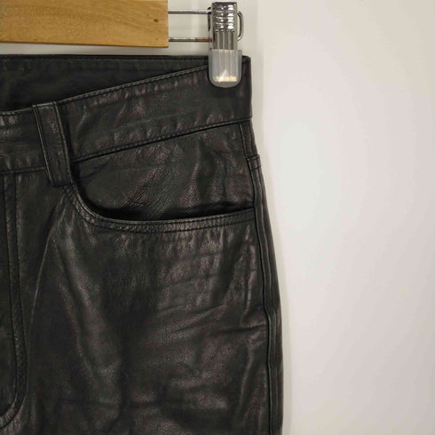 ヨウジヤマモト ダーバン アール Yohji Yamamoto DURBAN A.A.R カウレザーパンツ 本革 バイカー メンズ JPN:S