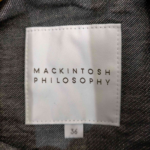 マッキントッシュフィロソフィー MACKINTOSH PHILOSOPHY ブラックシャンブレー ステンカラーコート レディース 36