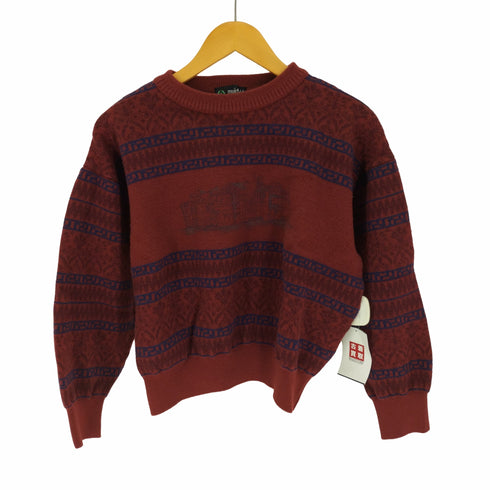 MUIRFIELD ボックスシルエット総柄ニット メンズ import:L