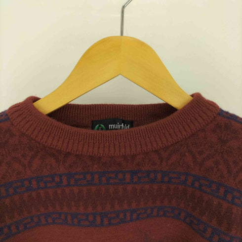 MUIRFIELD ボックスシルエット総柄ニット メンズ import:L