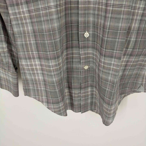 ランバン LANVIN L/Sマドラスチェックシャツ メンズ 14 1/2