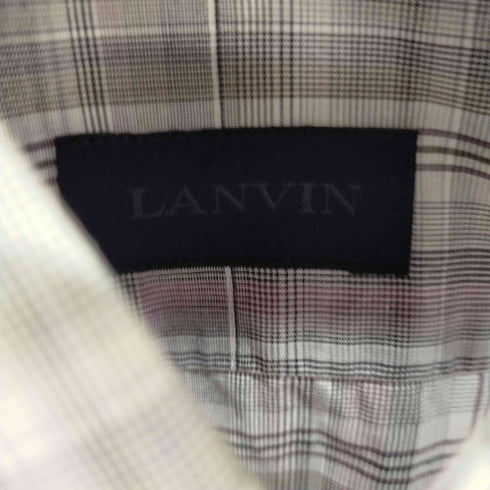 ランバン LANVIN L/Sマドラスチェックシャツ メンズ 14 1/2