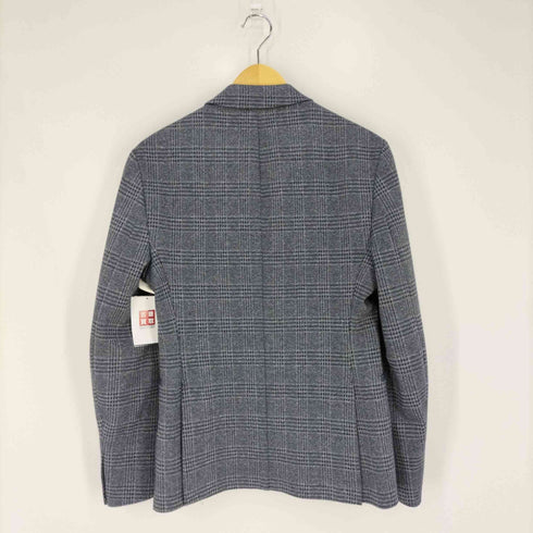ザラ ZARA 4WAY STRETCH COMFORT KNIT チェック シングルブレスト 2B テーラードジャケット メンズ 44
