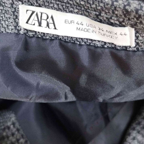 ザラ ZARA 4WAY STRETCH COMFORT KNIT チェック シングルブレスト 2B テーラードジャケット メンズ 44