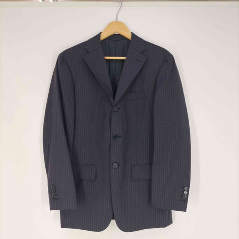 バーニーズニューヨーク BARNEYS NEWYORK ピンストライプ 3Bテーラードジャケット センタープレススラックス スーツセットアップ メンズ