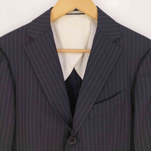 バーニーズニューヨーク BARNEYS NEWYORK 背抜き 3Bストライプ テーラードジャケット メンズ US:44