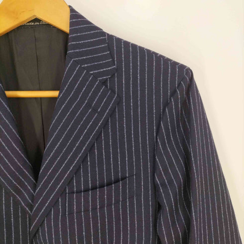バーニーズニューヨーク BARNEYS NEWYORK イタリア製 3Bストライプテーラードジャケット メンズ US:44