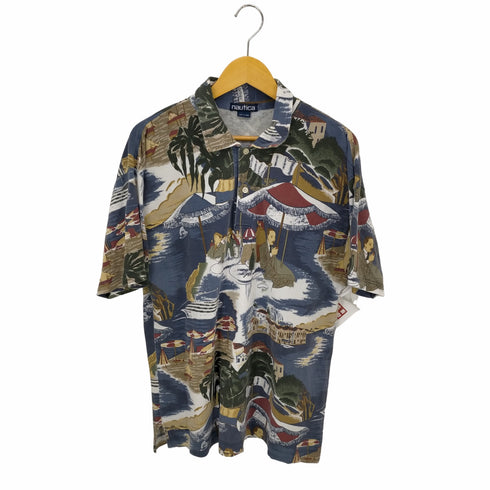 ノーティカ NAUTICA 90S 総柄 S/S ポロシャツ メンズ