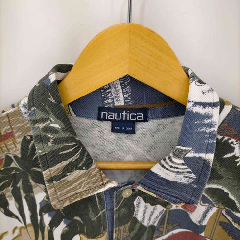 ノーティカ NAUTICA 90S 総柄 S/S ポロシャツ メンズ