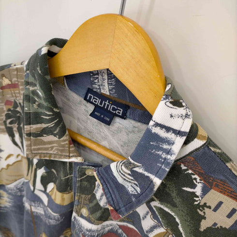 ノーティカ NAUTICA 90S 総柄 S/S ポロシャツ メンズ