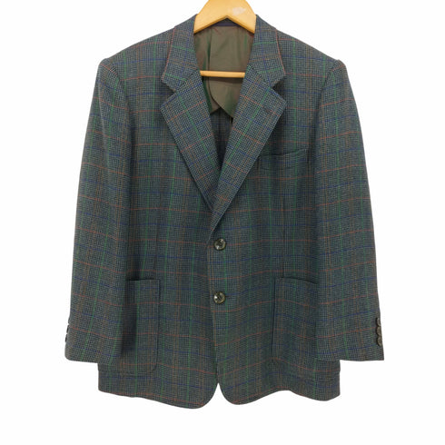 SCABAL 英国織ネーム チェック ウール 2B テーラードジャケット メンズ