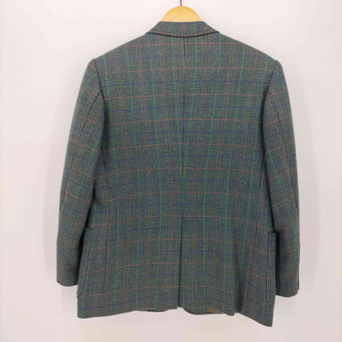 SCABAL 英国織ネーム チェック ウール 2B テーラードジャケット メンズ