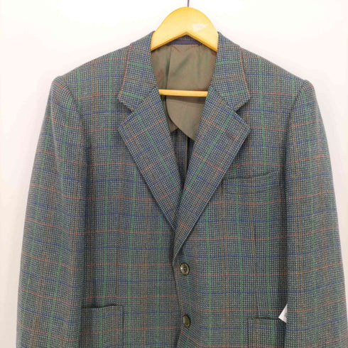 SCABAL 英国織ネーム チェック ウール 2B テーラードジャケット メンズ