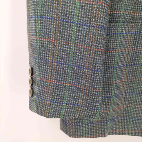 SCABAL 英国織ネーム チェック ウール 2B テーラードジャケット メンズ