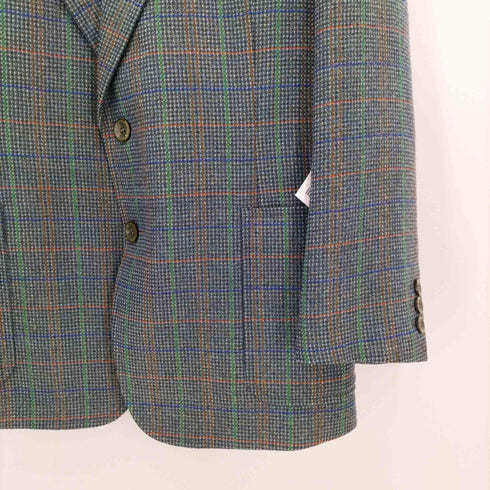 SCABAL 英国織ネーム チェック ウール 2B テーラードジャケット メンズ