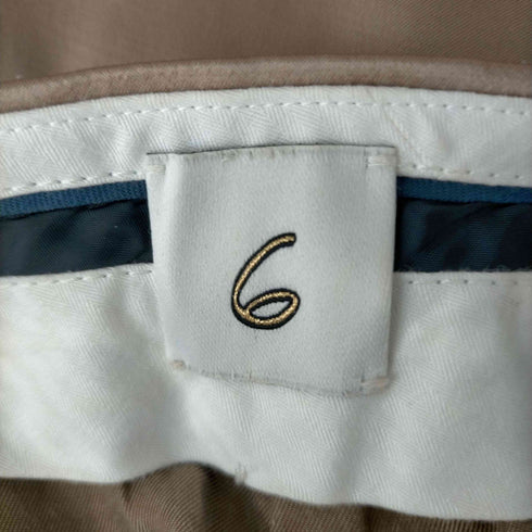 ロクビューティーアンドユースユナイテッドアローズ 6 BEAUTY & YOUTH UNITED ARROWS SATIN TUCK PANTS パンツ テーパード ハイウエスト サテン 34 ベージュ レディース JPN:34
