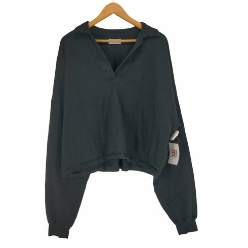 ザニューハウス THENEWHOUSE TOMBOY SKIPPER SHIRT プルオーバー カットソー 長袖 スキッパー F 黒 ブラック レディース F