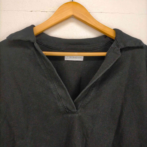 ザニューハウス THENEWHOUSE TOMBOY SKIPPER SHIRT プルオーバー カットソー 長袖 スキッパー F 黒 ブラック レディース F