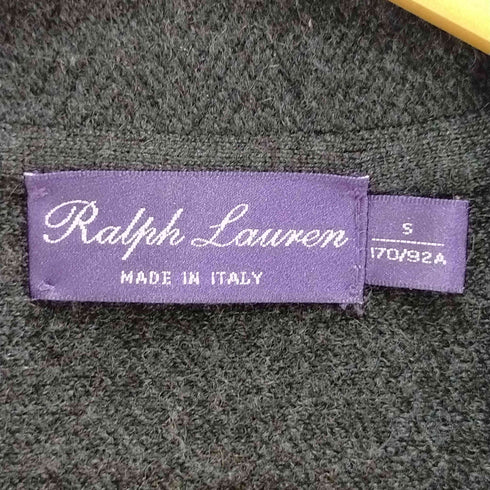 ラルフローレンパープルレーベル RALPH LAUREN PURPLE LABEL エルボパッチ付きカシミヤニットジャケット メンズ S
