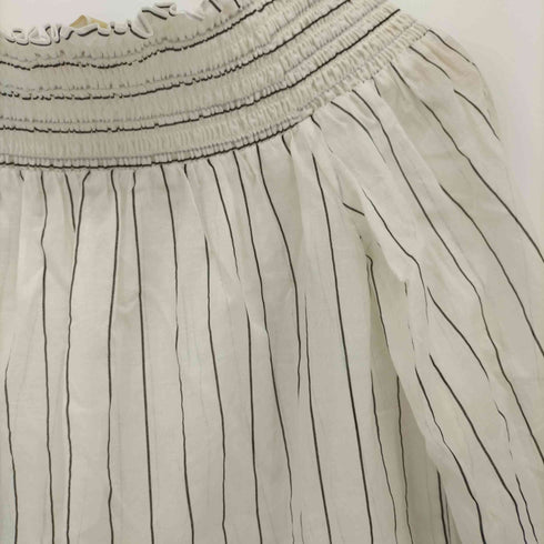 マイケルマイケルコース Michael Michael Kors Striped Cotton Peekaboo Top ストライプ オフショルダー ブラウス レディース JPN:XS