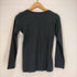 ゴム gomme レーヨンカットソー Tシャツ ロンT 長袖 プルオーバー 黒 ブラック レディース JPN:M