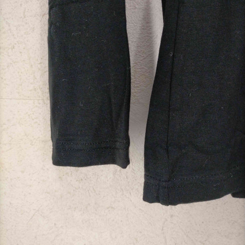ゴム gomme レーヨンカットソー Tシャツ ロンT 長袖 プルオーバー 黒 ブラック レディース JPN:M