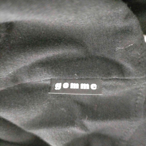 ゴム gomme レーヨンカットソー Tシャツ ロンT 長袖 プルオーバー 黒 ブラック レディース JPN:M