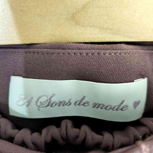 トランテアンソンドゥモード 31 Sons de mode レイヤードセミフレアパンツ レディース JPN:36