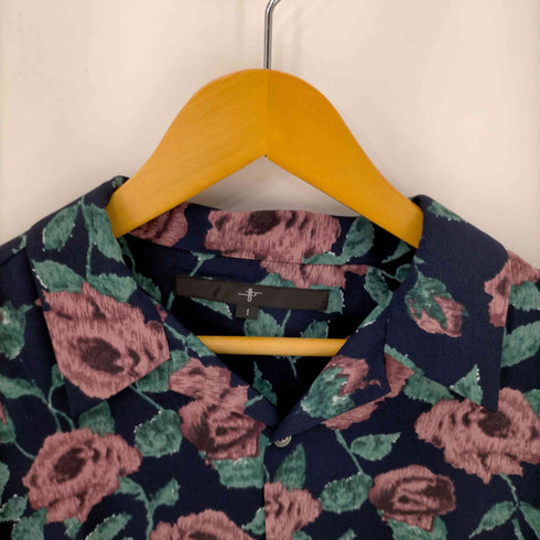 ノーアイディ NO ID. 総柄 オープンカラーL/S シャツ 花柄 メンズ JPN:1