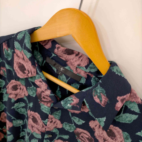 ノーアイディ NO ID. 総柄 オープンカラーL/S シャツ 花柄 メンズ JPN:1