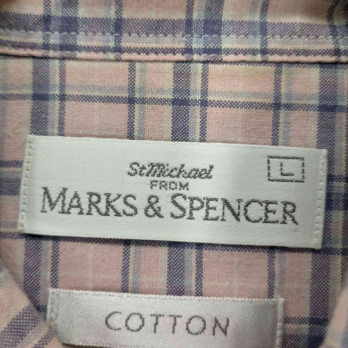 マークスアンドスペンサー MARKS&SPENCER チェック柄ボタンダウンシャツ メンズ JPN:L
