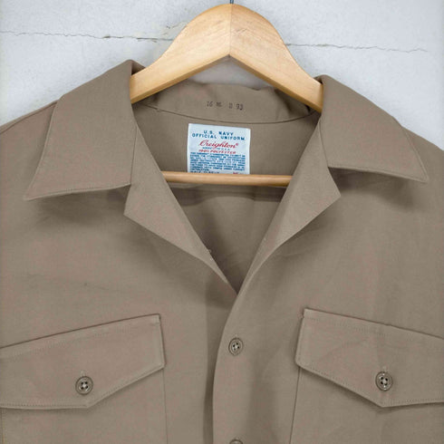 ユーエスネイビー US NAVY MADE IN USA ポリエステルシャツ メンズ ML