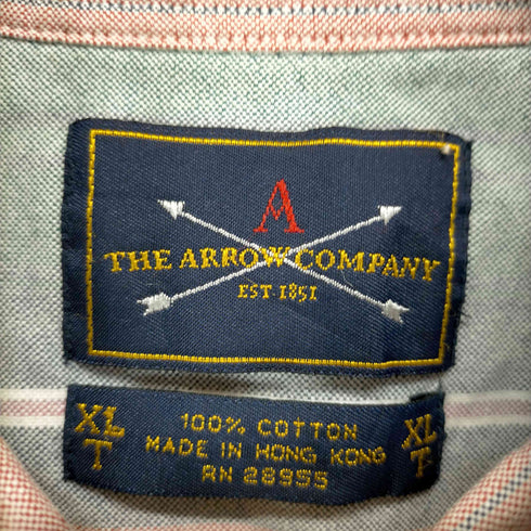 THREE ARROW COMPANY ストライプオックスフォードボタンダウンシャツ メンズ XLT