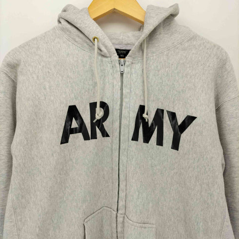 アヴィレックス AVIREX ARMY プリント 裏起毛 ジップアップ パーカー メンズ import:XL