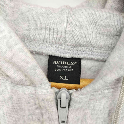 アヴィレックス AVIREX ARMY プリント 裏起毛 ジップアップ パーカー メンズ import:XL
