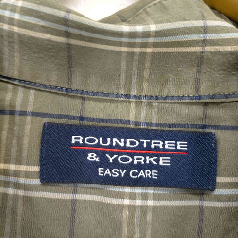 ラウンドツリーアンドヨーク roundtree&yorke チェック柄半袖ボタンダウンシャツ メンズ 3X