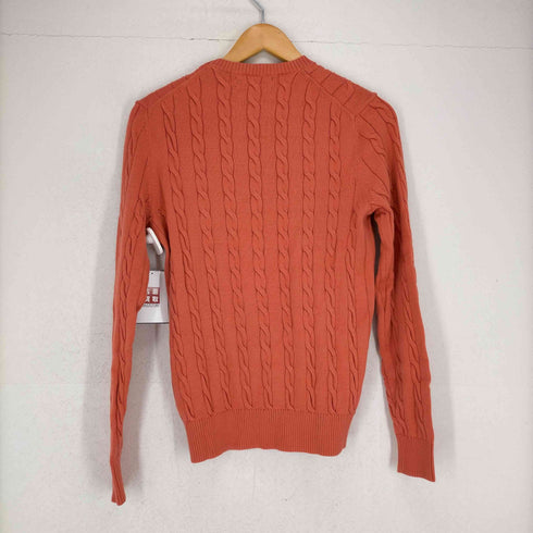 ブルックスブラザーズ BROOKS BROTHERS コットンクルーネックニット セーター ケーブル 長袖 XS オレンジ メンズ JPN:XS