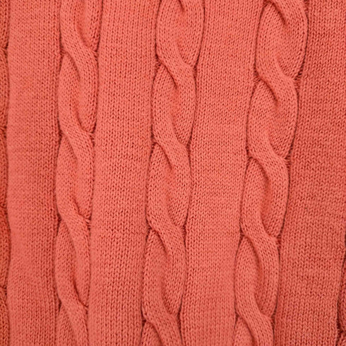 ブルックスブラザーズ BROOKS BROTHERS コットンクルーネックニット セーター ケーブル 長袖 XS オレンジ メンズ JPN:XS